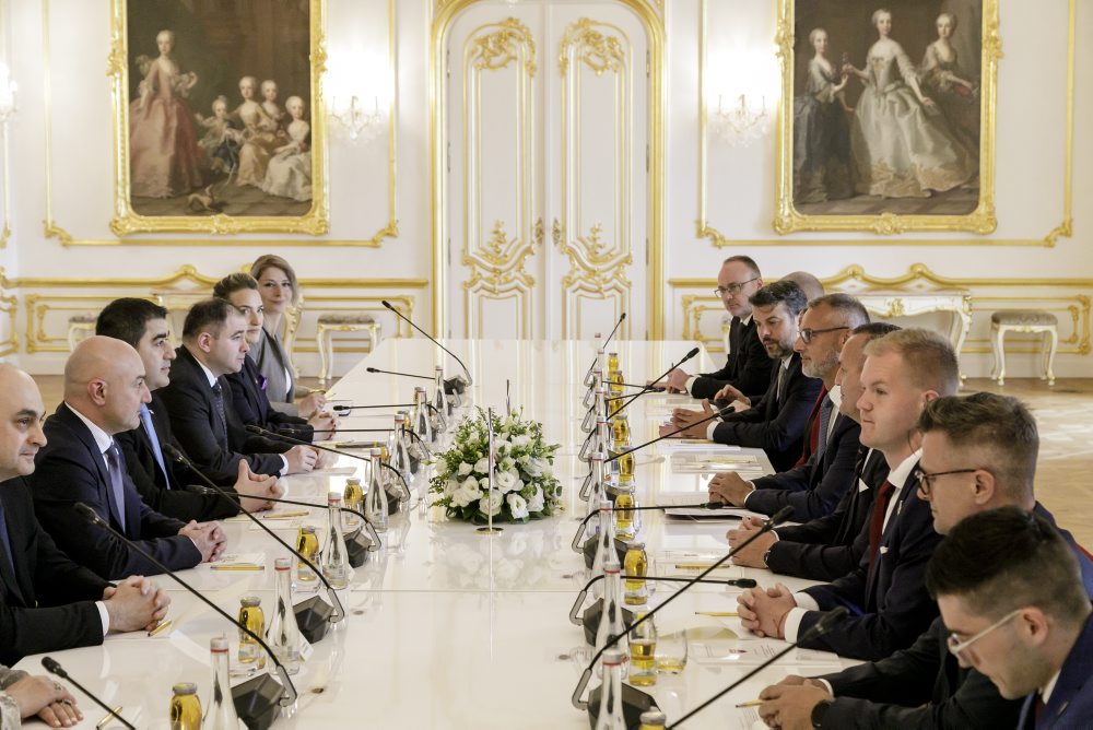 Stretnutie predsedov parlamentov Slovenska a Gruzínska 