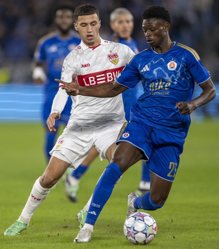 2. kolo ligovej fázy Ligy majstrov: ŠK Slovan Bratislava - VfB Stuttgart 