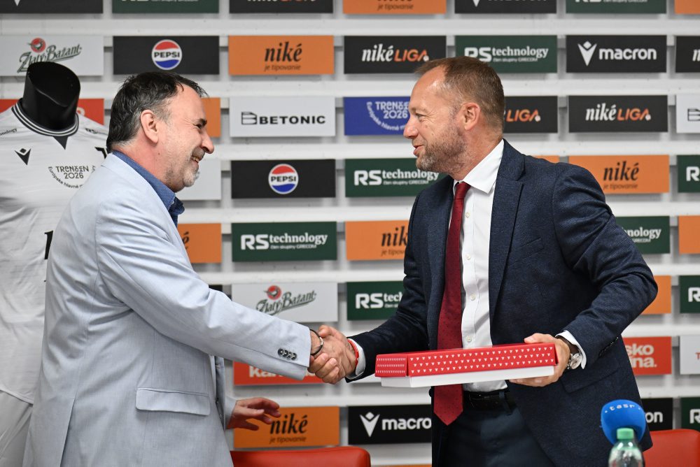 Tlačová konferencia AS Trenčín pred štartom novej sezóny Niké ligy a pri príležitosti predstavenia nového generálneho sponzora