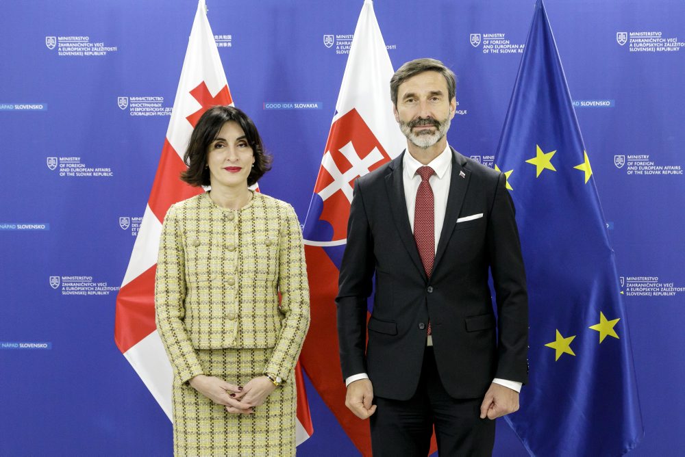 Šéf slovenskej diplomacie Juraj Blanár prijal v Bratislave ministerku zahraničných vecí Gruzínska Maku Bočorišviliovú