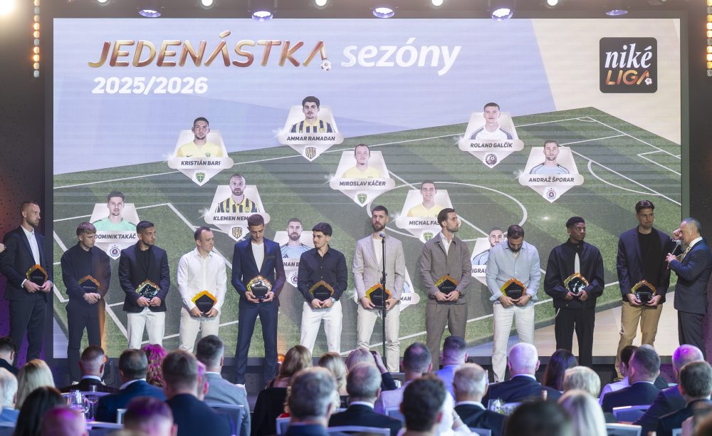 Slávnostné vyhlásenie ankety Jedenástka sezóny Niké ligy 2025/2026