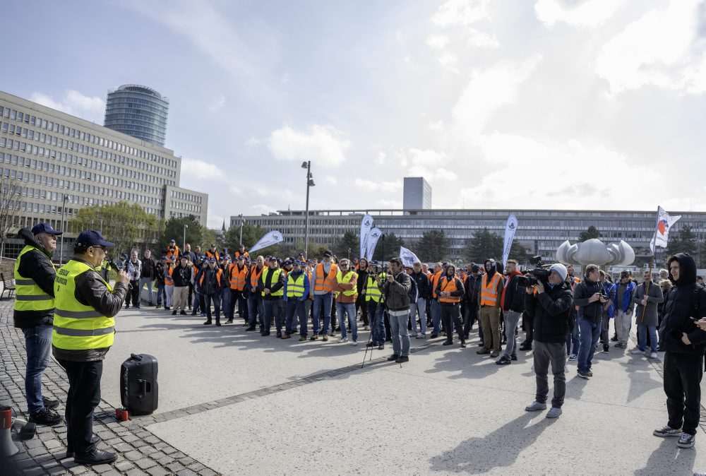 Protestné zhromaždenie Federácie strojvodcov SR