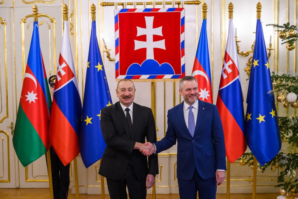 Stretnutie slovenského prezidenta Petra Pellegriniho a prezidenta Azerbajdžanskej republiky Ilhama Alijeva