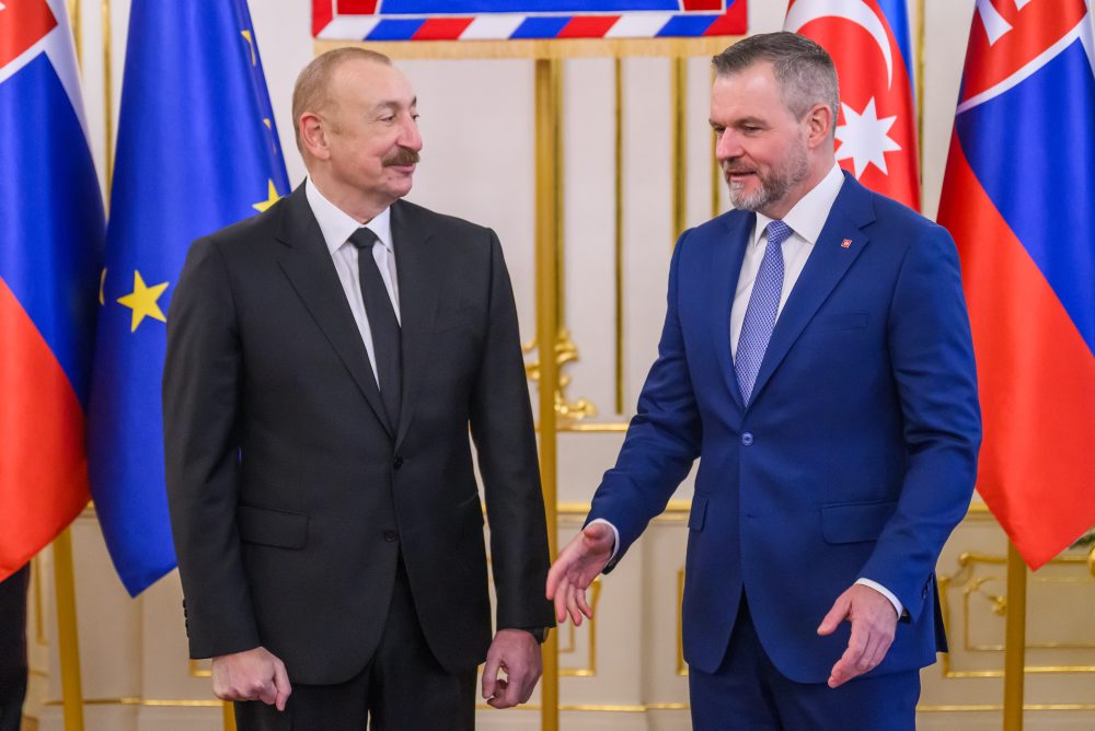 Stretnutie slovenského prezidenta Petra Pellegriniho a prezidenta Azerbajdžanskej republiky Ilhama Alijeva