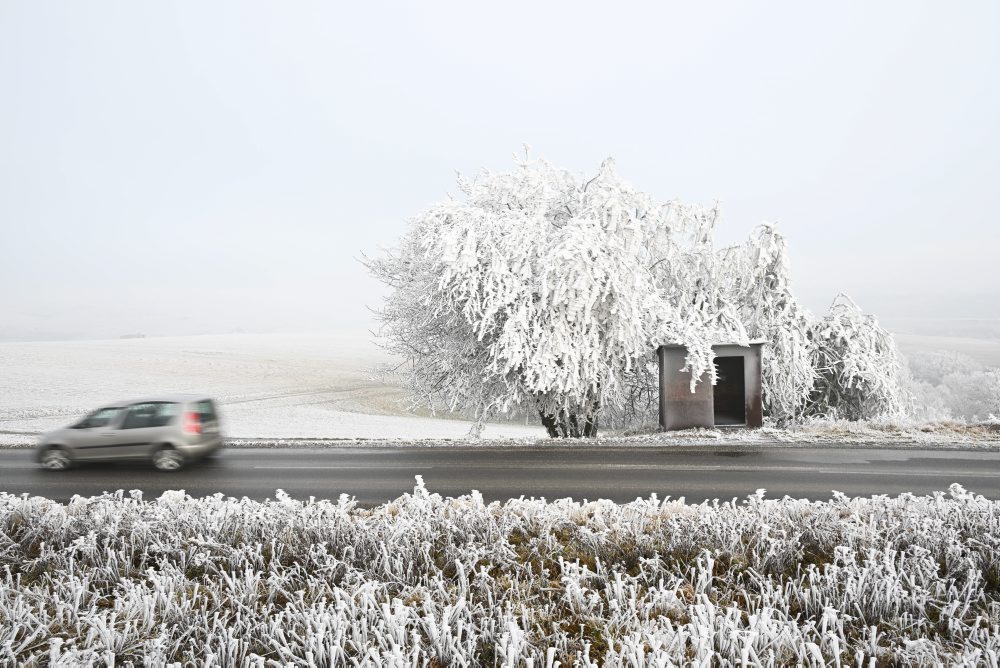 Mrazivý deň na kopaniciach