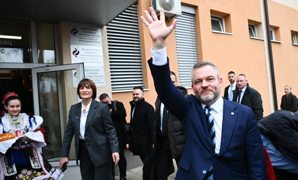 Prezident SR Peter Pellegrini so srbským prezidentom Aleksandarom Vučićom na návšteve slovenskej komunity v Srbsku