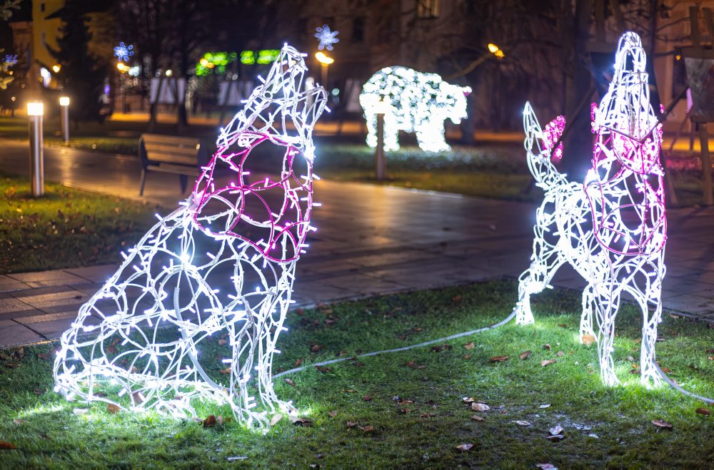 Vianočná výzdoba na Divadelnom námestí v Martine 