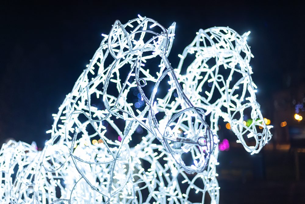 Vianočná výzdoba na Divadelnom námestí v Martine 