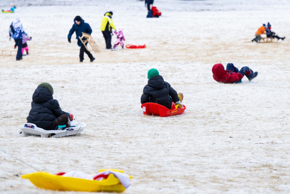 Sánkovanie na bratislavskej Kolibe 