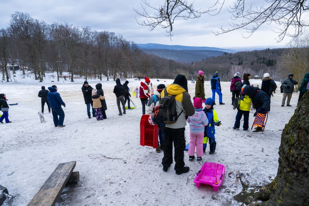 Sánkovanie na bratislavskej Kolibe 