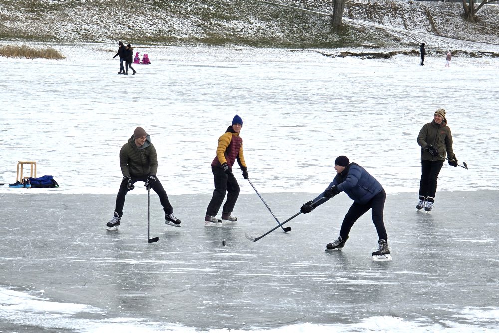 Korčuľovanie na bratislavskej Kuchajde  