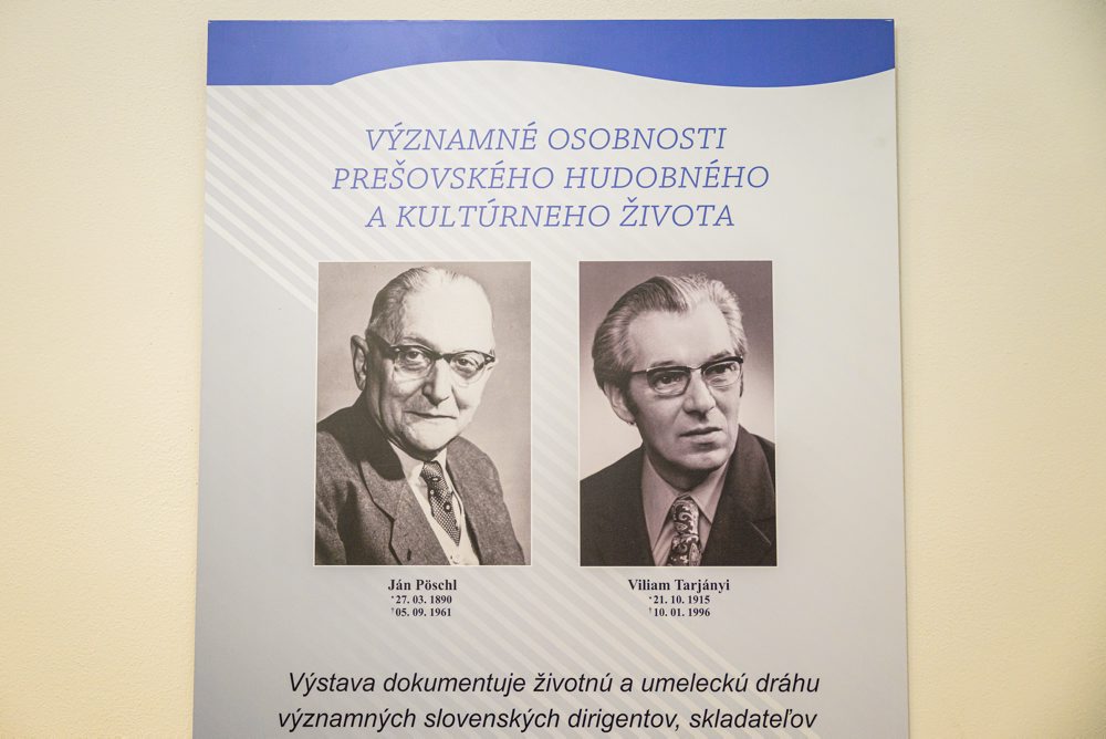 Expozícia výstavy Významné osobnosti prešovského hudobného a kultúrneho života v Krajskom múzeu v Prešove