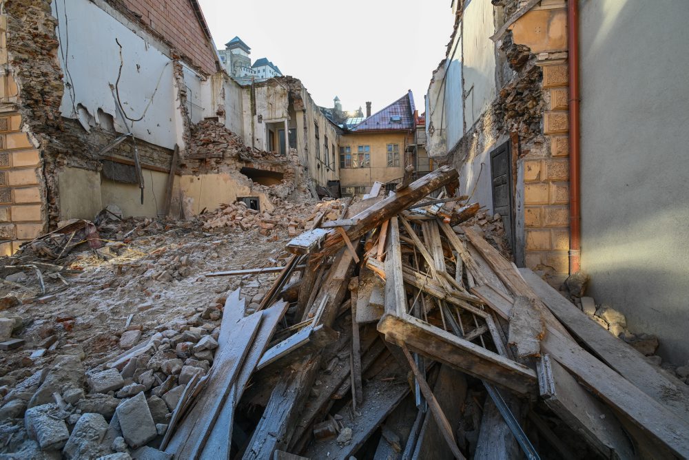 Zbúraný pamiatkovo chránený objekt v Trenčíne 