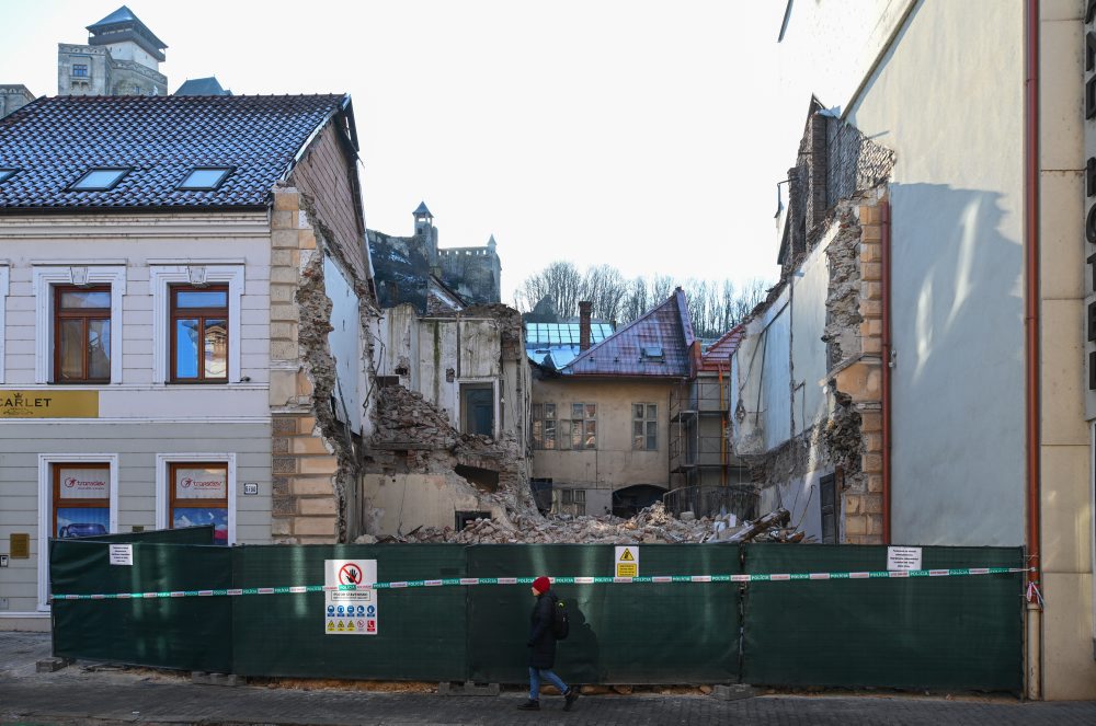 Zbúraný pamiatkovo chránený objekt v Trenčíne 