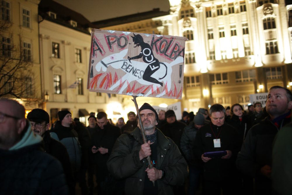 Na Hlavnom námestí protestovali mladí Maďari žijúci na Slovensku
