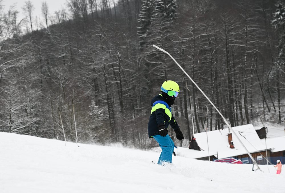Lyžovanie v lyžiarskom stredisku na Starej Myjave