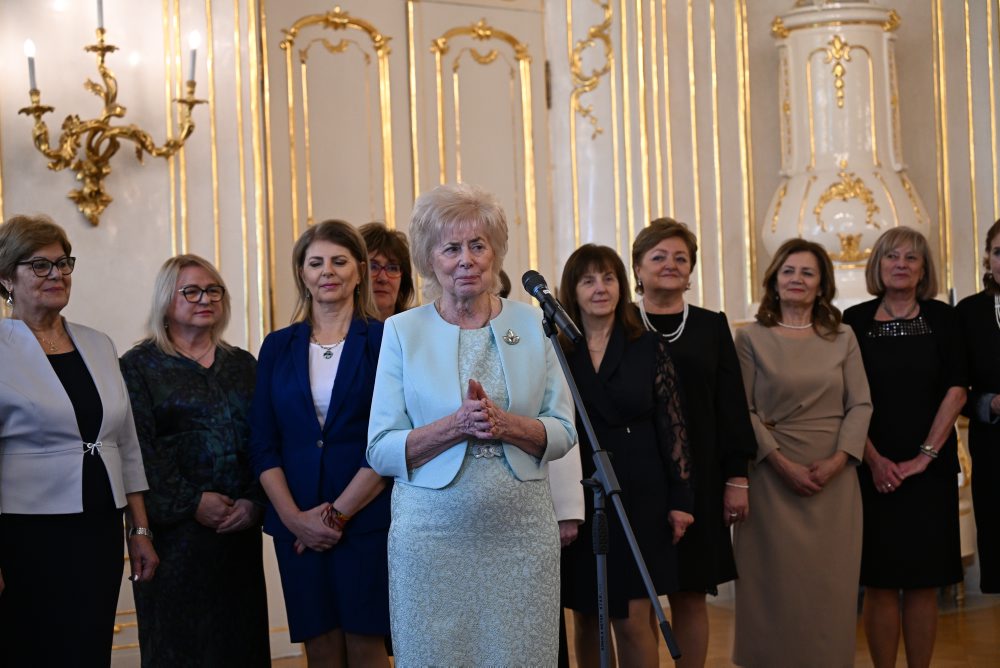 Prezident SR Peter Pellegrini prijal v Prezidentskom paláci v Bratislave Úniu žien Slovenska