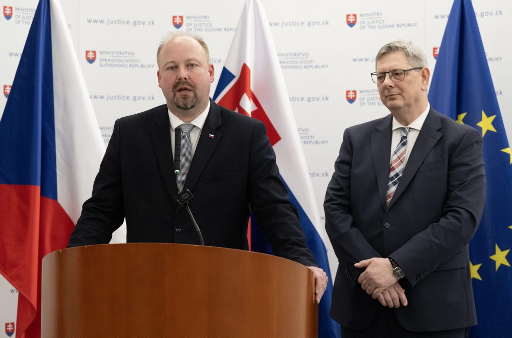 Brífing ministra spravodlivosti SR Borisa Suska a ministra spravodlivosti ČR Jeronýma Tejca po spoločnom rokovaní 