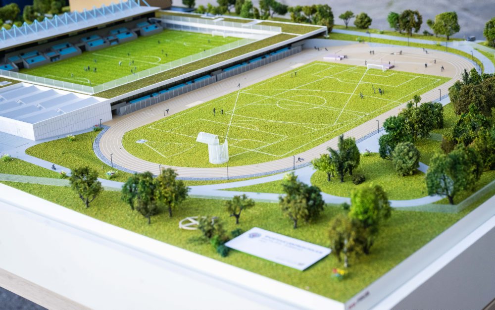 1. etapa prác na obnove štadióna Športového centra polície v bratislavskej mestskej časti Dúbravka