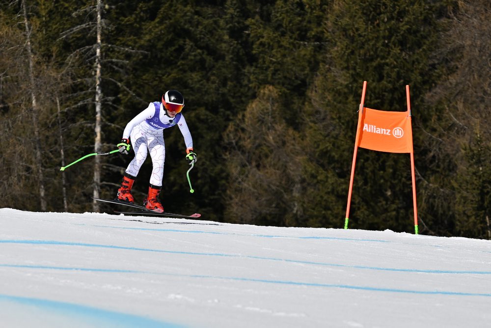 Tréningová jazda slovenských paraalpských lyžiarov na ZPH26 v Cortine d'Ampezzo