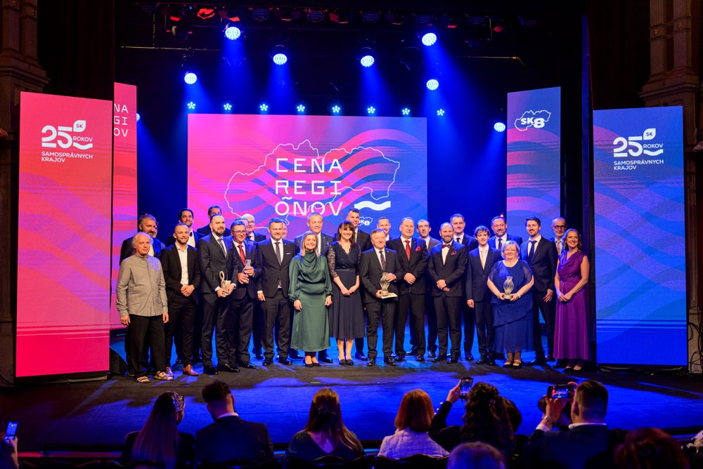 Slávnostný galavečer odovzdávania ocenení 3. ročníka Cena regiónov 2025 v Prešove
