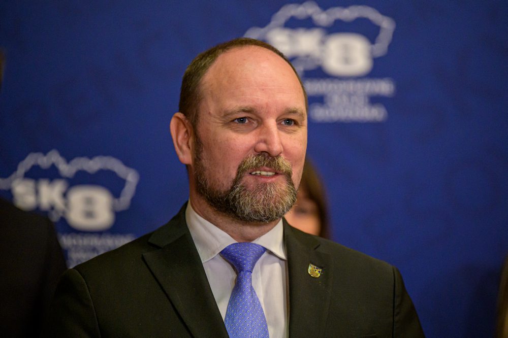 Tlačová konferencia združenia Samosprávne kraje Slovenska pri príležitosti zasadnutia zhromaždenia združenia SK8 v Prešove