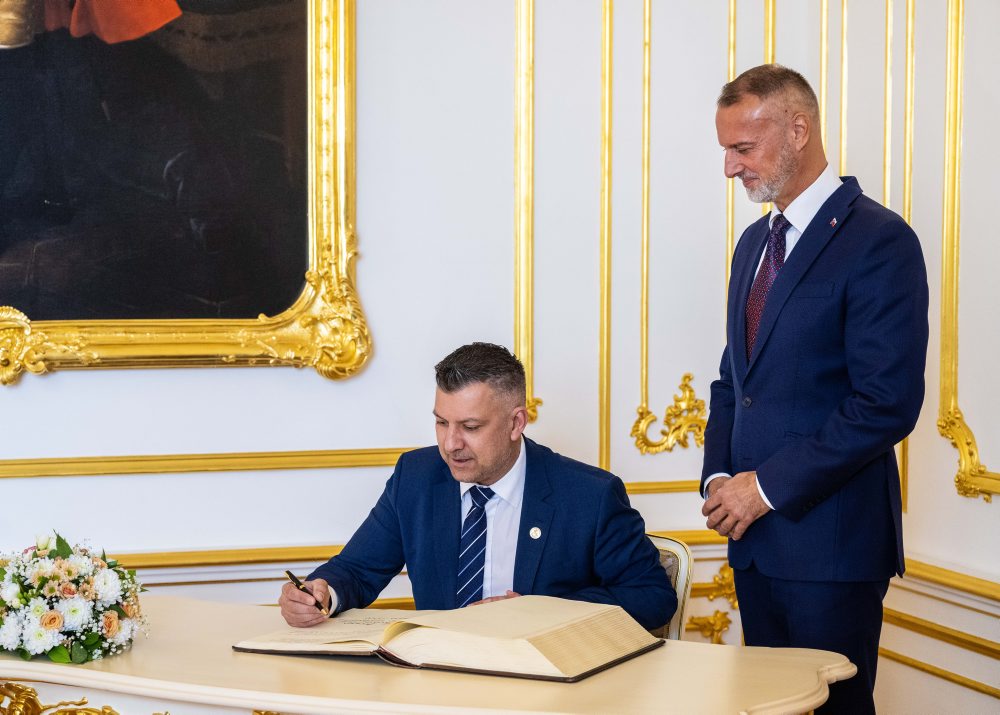 Predseda Národnej rady SR Richard Raši prijal na Bratislavskom hrade predsedu Národnej rady Monackého kniežatstva Thomasa Brezza