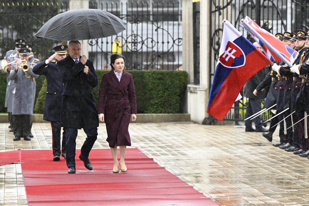 Prezident SR Peter Pellegrini prijal v Prezidentskom paláci prezidentku Moldavskej republiky Maiu Sanduovú