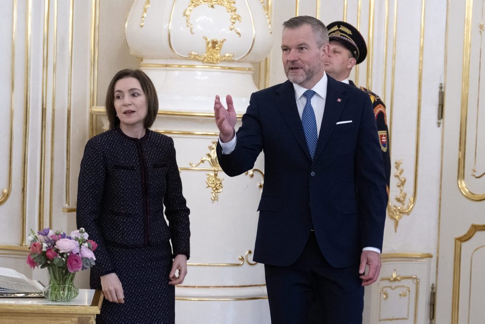 Prezident SR Peter Pellegrini prijal v Prezidentskom paláci prezidentku Moldavskej republiky Maiu Sanduovú