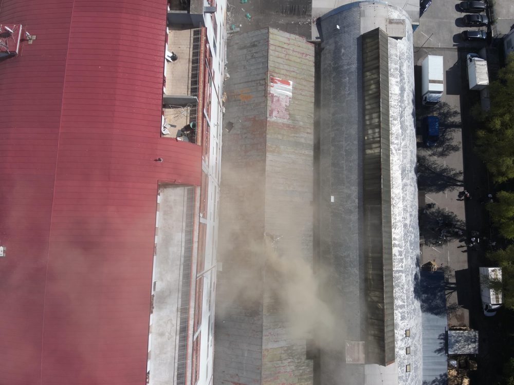 Požiar skladu na ulici Stará Vajnorská v Bratislave