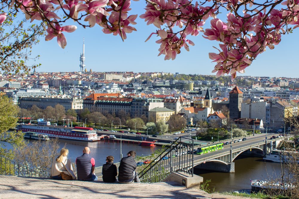 Jarné počasie v Prahe 