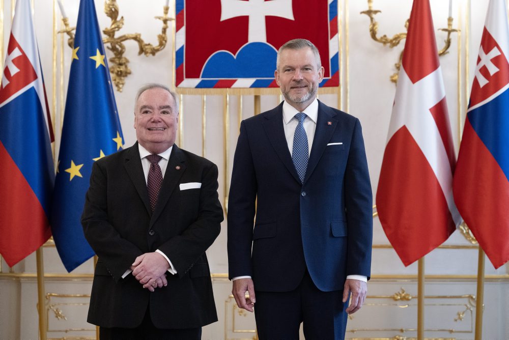 Prezident SR Peter Pellegrini prijal v Prezidentskom paláci veľmajstra Maltézskeho Rádu Fra’ J. T. Dunlapa v SR