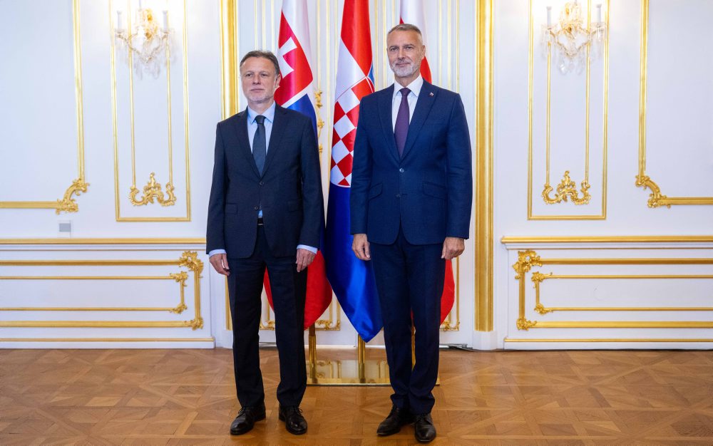 Richard Raši prijal na Bratislavskom hrade predsedu Saboru Chorvátskej republiky Gordana Jandrokoviča  