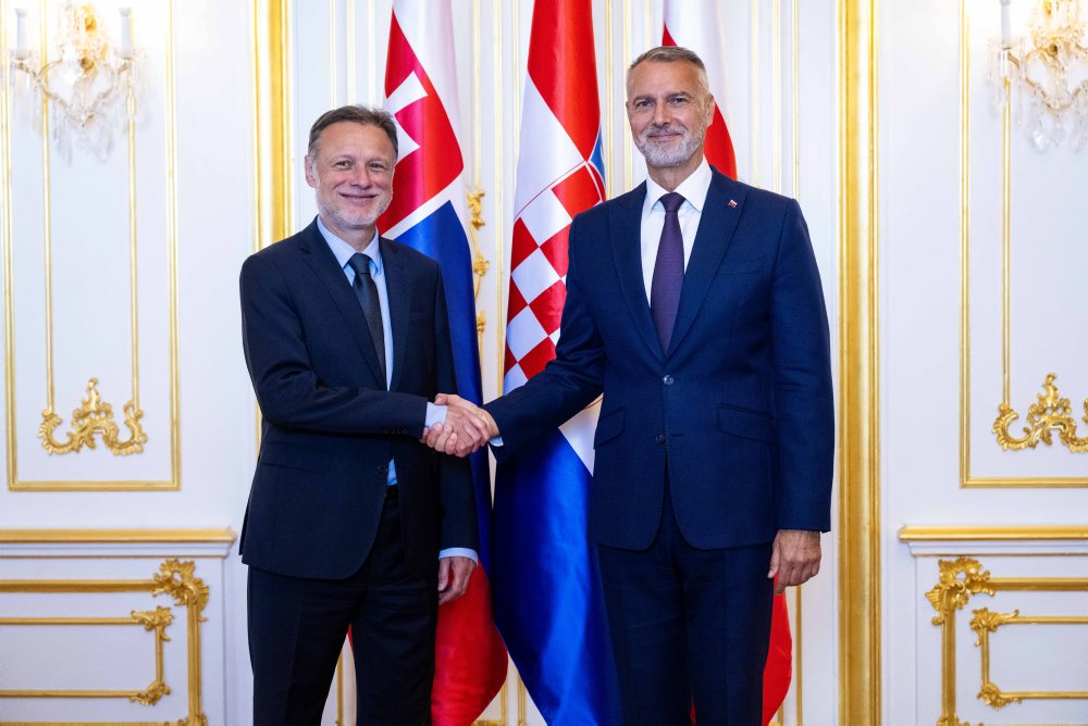 Richard Raši prijal na Bratislavskom hrade predsedu Saboru Chorvátskej republiky Gordana Jandrokoviča  