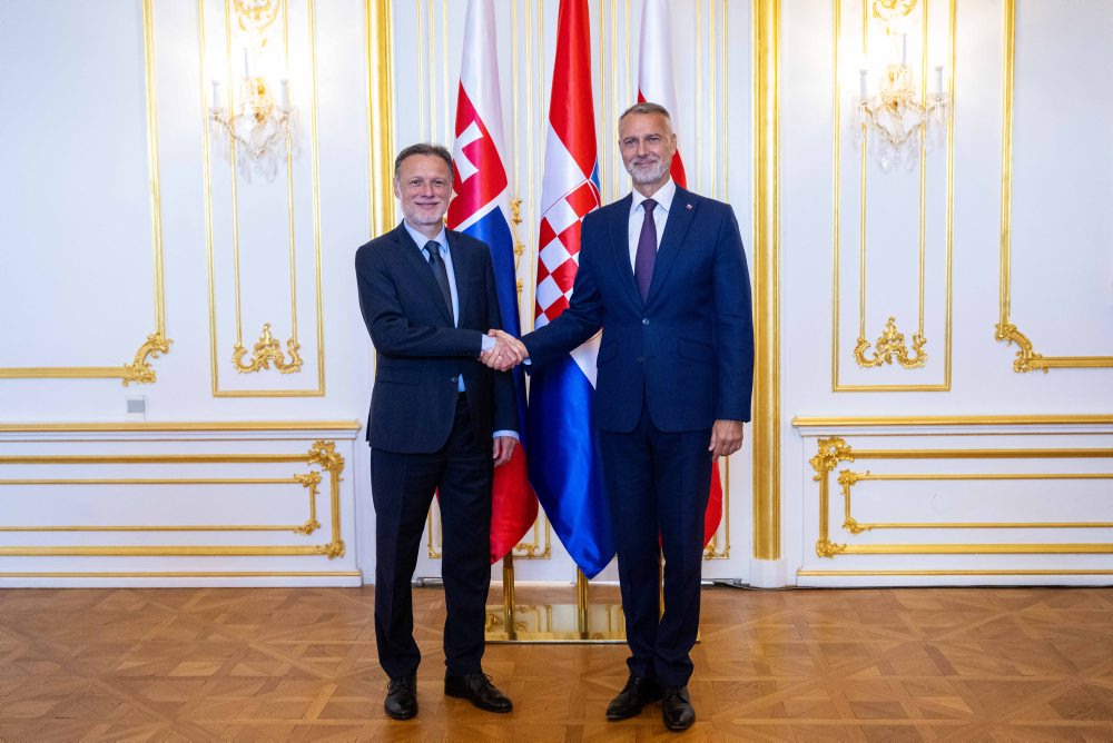Richard Raši prijal na Bratislavskom hrade predsedu Saboru Chorvátskej republiky Gordana Jandrokoviča  