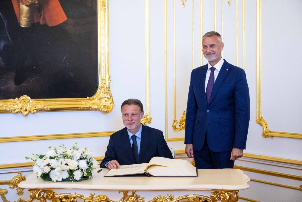 Richard Raši prijal na Bratislavskom hrade predsedu Saboru Chorvátskej republiky Gordana Jandrokoviča  