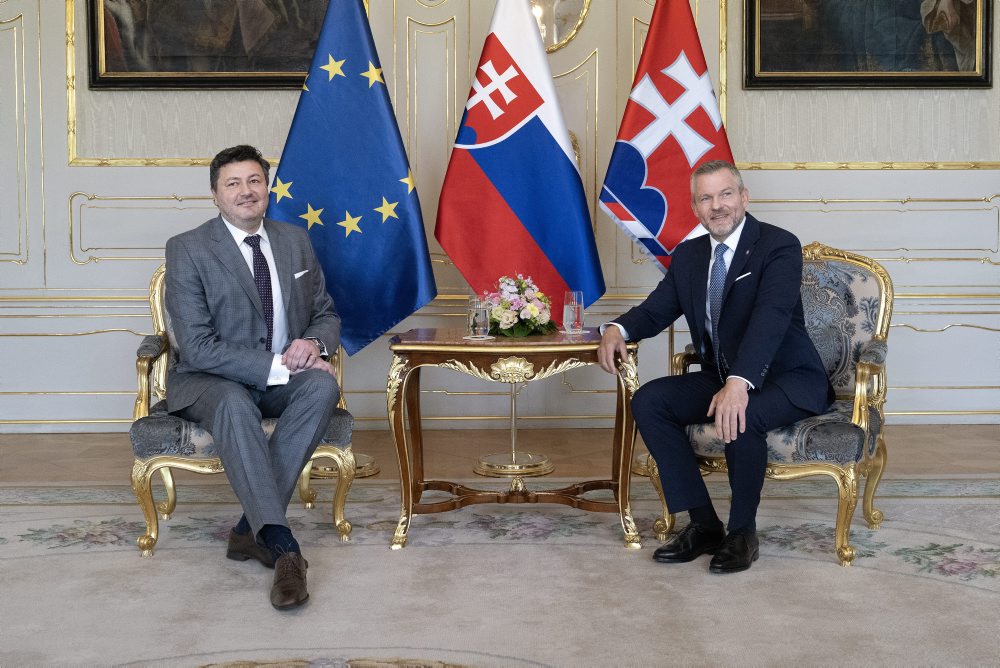 Prezident SR Peter Pellegrini prijal predsedu Najvyššieho súdu SR Františka Moznera