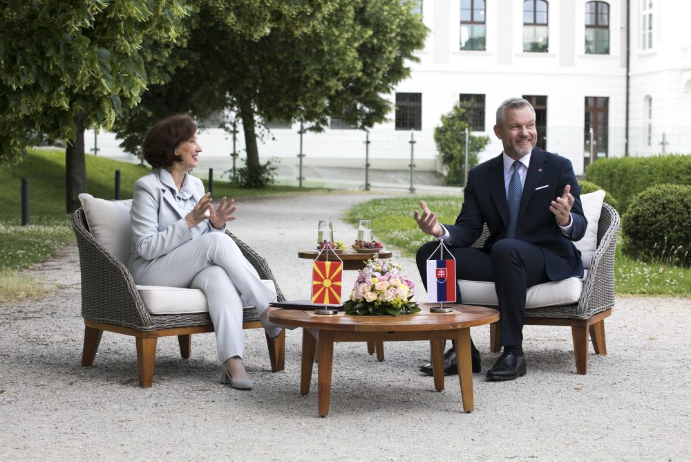 Prezident SR Peter Pellegrini prijal v Prezidentskom paláci prezidentku Severného Macedónska Gordanu Siľanovskú-Davkovovú