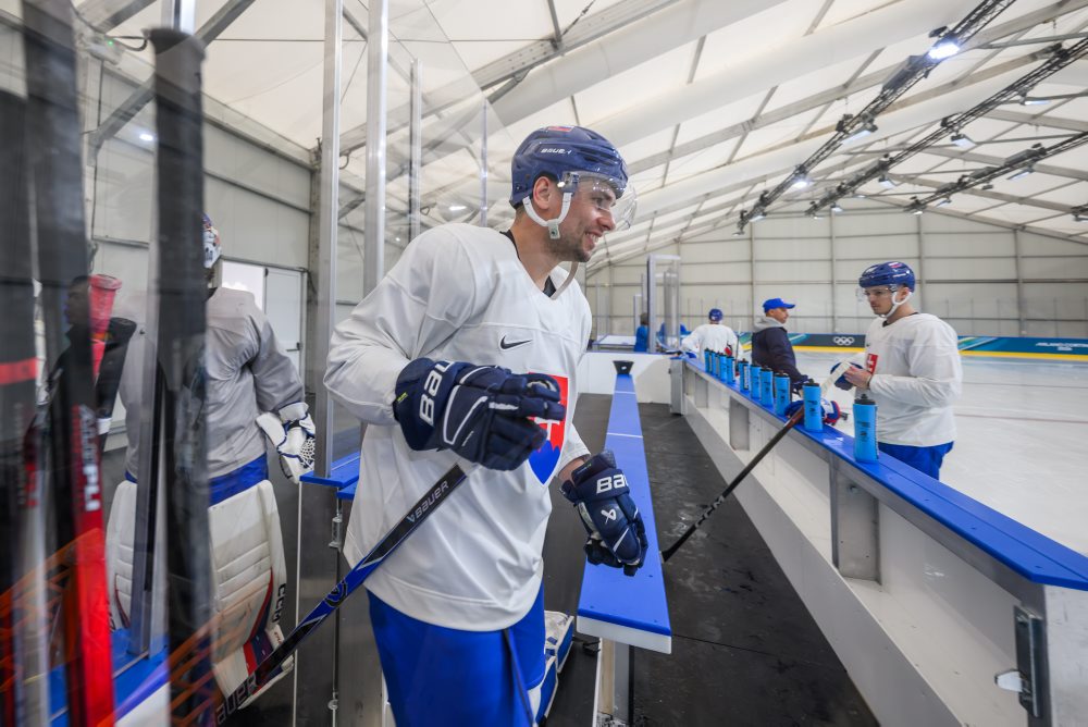 Tréning slovenskej hokejovej reprezentácie pred ZOH 
