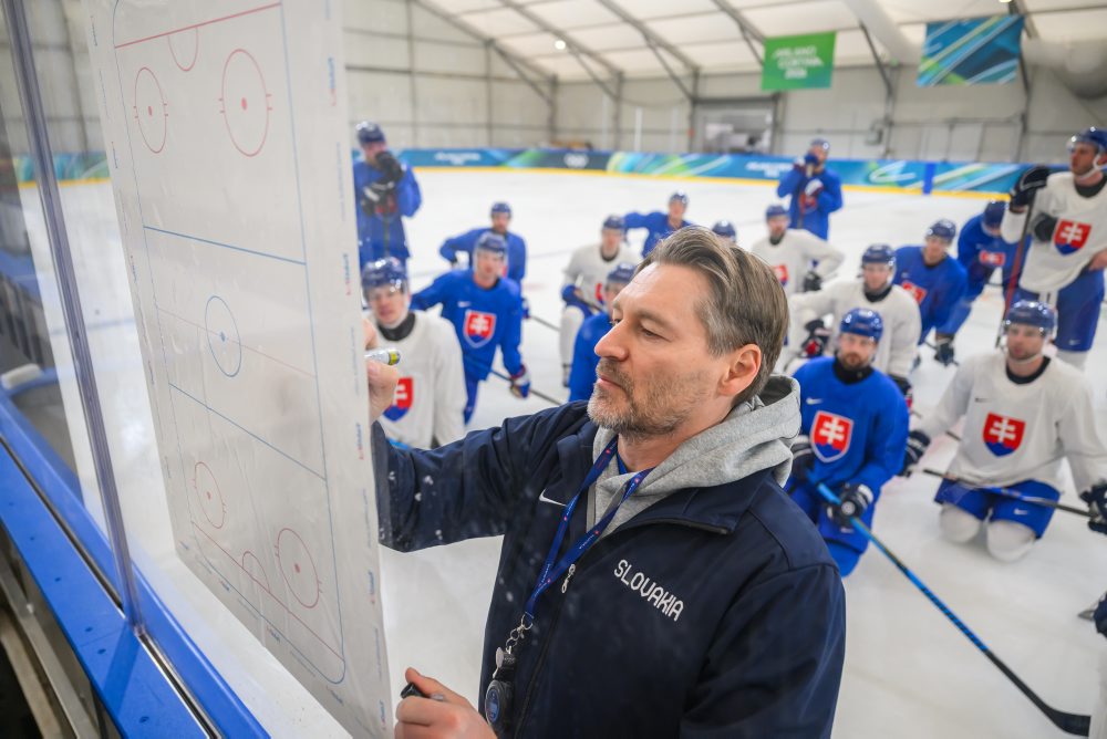 Tréning slovenskej hokejovej reprezentácie pred ZOH 