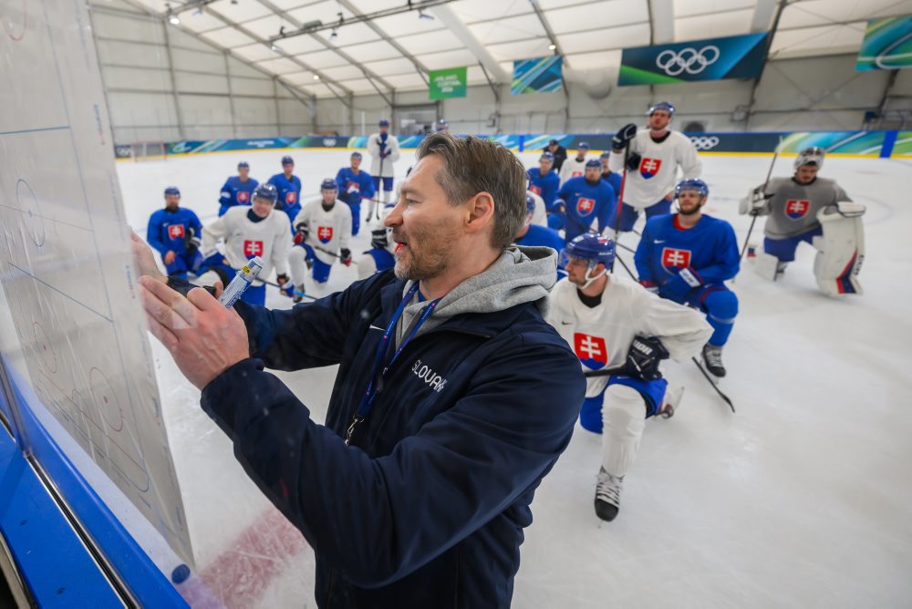 Tréning slovenskej hokejovej reprezentácie pred ZOH 