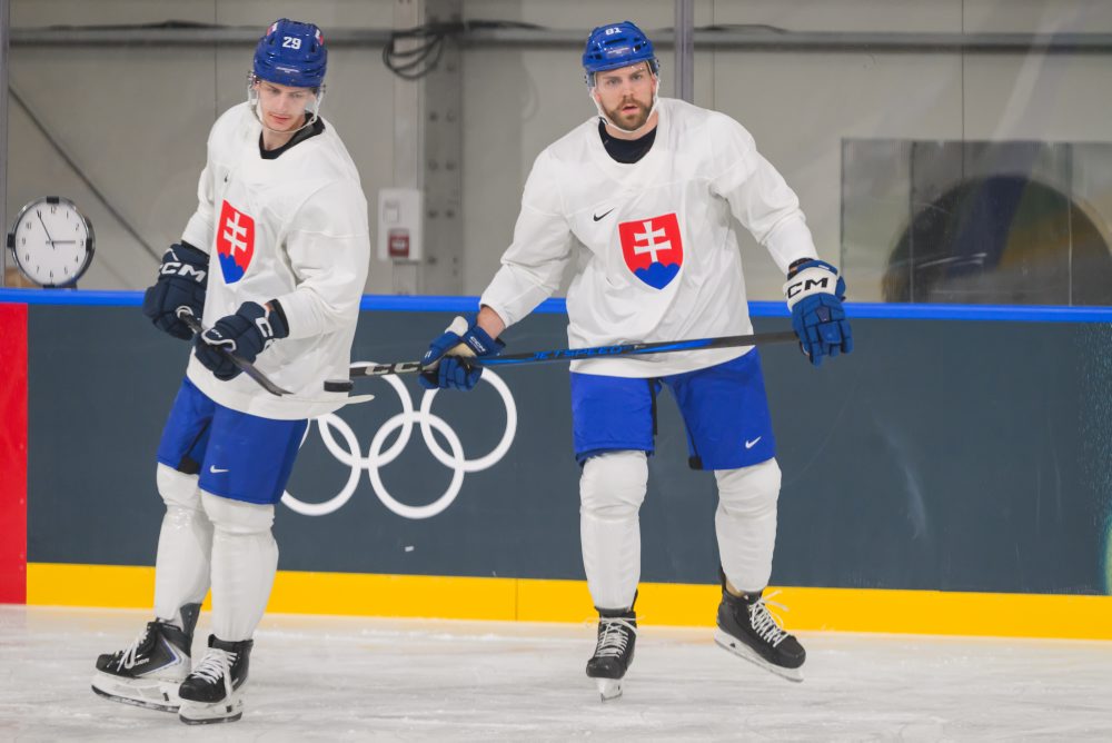 Tréning slovenskej hokejovej reprezentácie na ZOH 