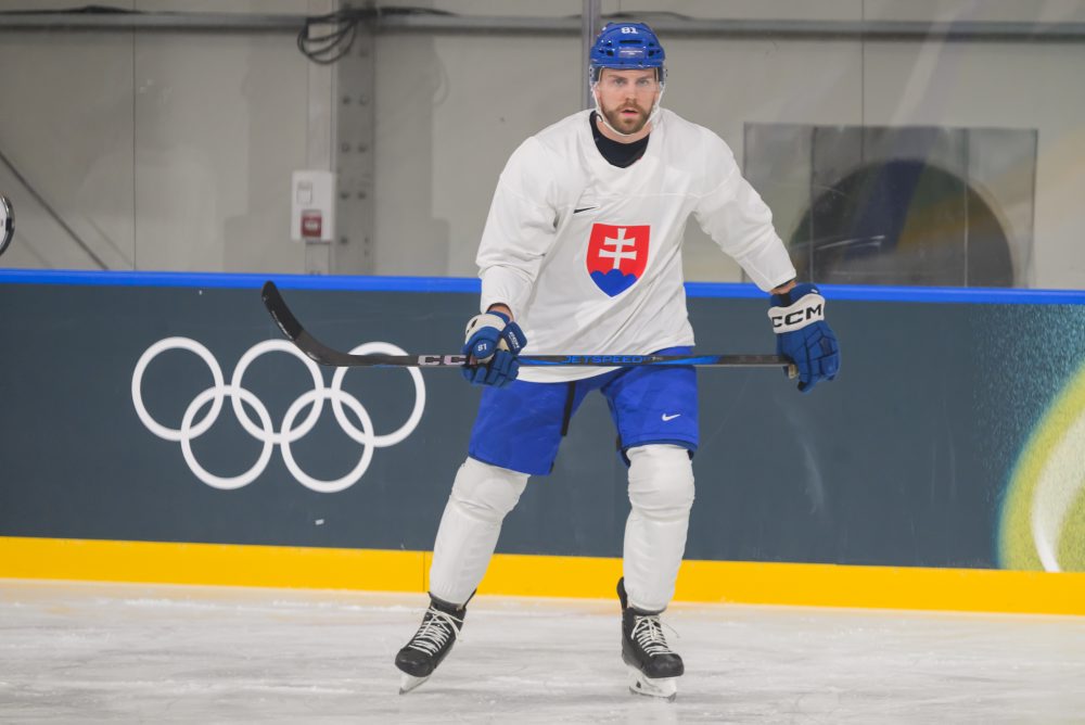 Tréning slovenskej hokejovej reprezentácie na ZOH 