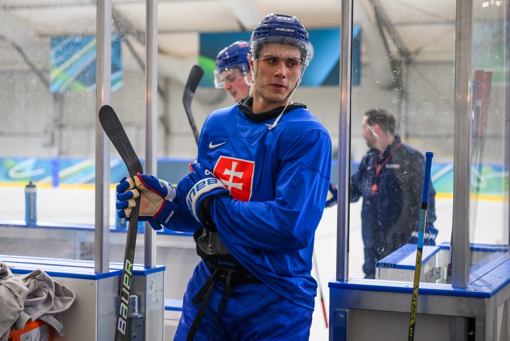 Tréning slovenskej hokejovej reprezentácie na ZOH