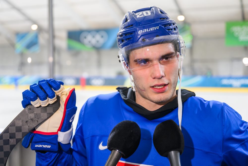 Tréning slovenskej hokejovej reprezentácie na ZOH