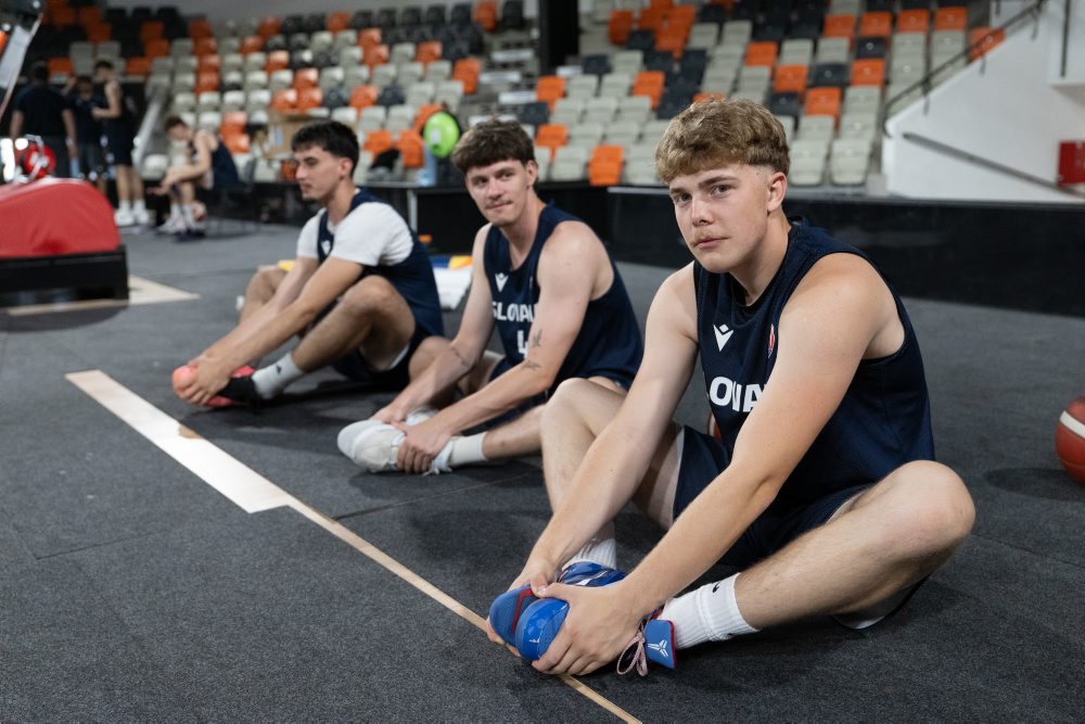 Tréning basketbalistov SR do 20 rokov pred turnajom B-divízie ME