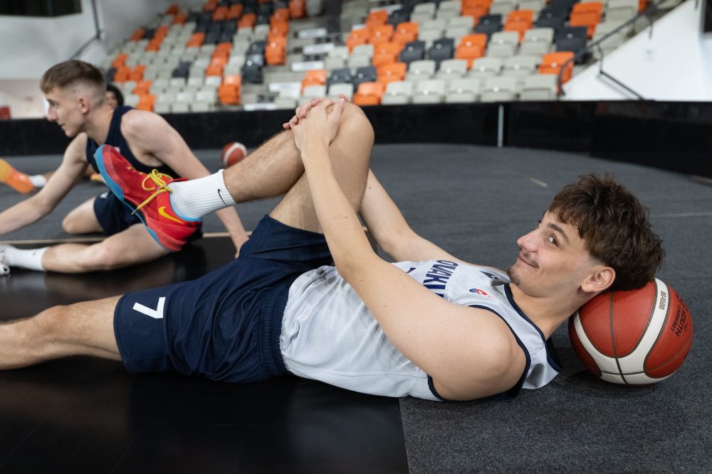 Tréning basketbalistov SR do 20 rokov pred turnajom B-divízie ME