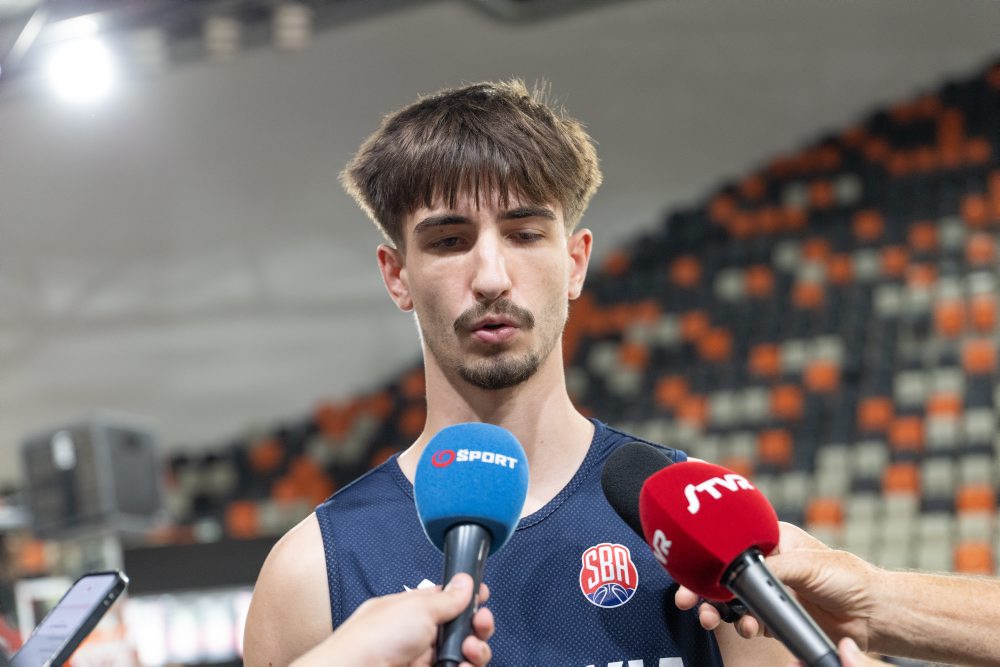 Tréning basketbalistov SR do 20 rokov pred turnajom B-divízie ME