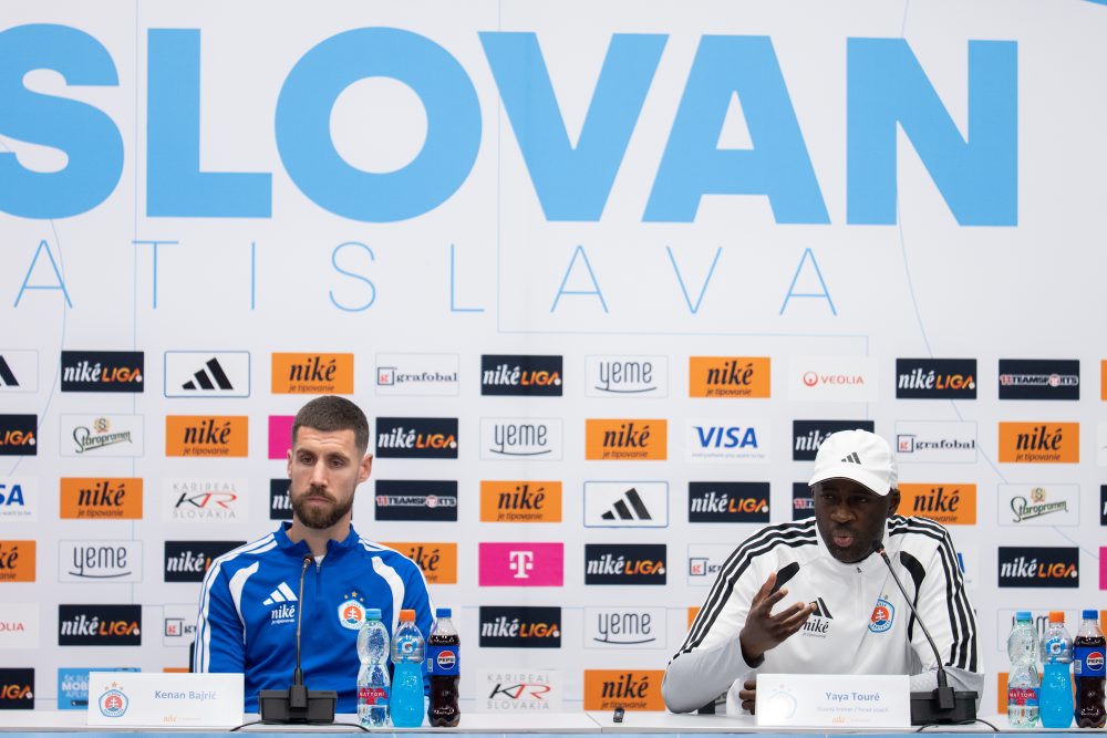 Predzápasová tlačová konferencia ŠK Slovan Bratislava pred odvetou 2. predkola Ligy majstrov 