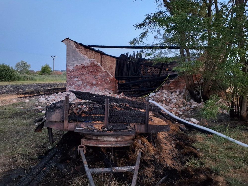 Požiar hospodárskej budovy pri Kútoch 